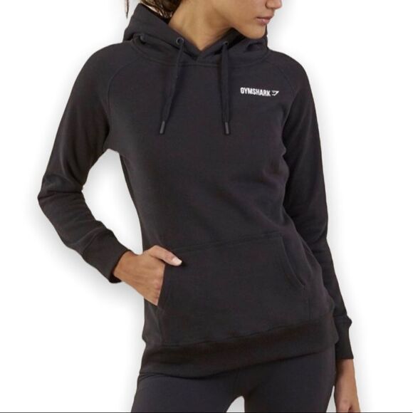 Gymshark Rare Women’s Crest Black Lounge Casual Workout Long Sleeved Sweatshirt - Picture 3 of 6